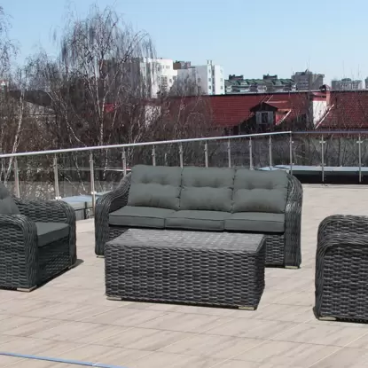 Купить Комплект мебели из ротанга OUTDOOR Касабланка, графит Комплект мебели из ротанга OUTDOOR Касабланка, графит